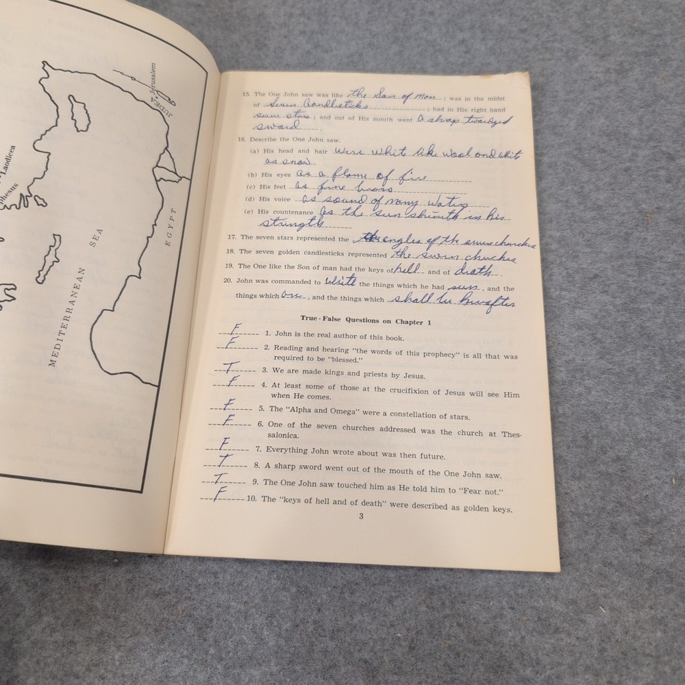 A Comprehensive Study of The Revelation Elam B Kuykendall 1961 Bible Workbook - Picture 4 of 5